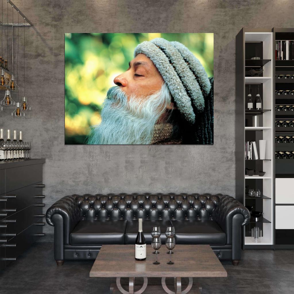 Osho Acharya Rajneesh Indian Guru Portrait Wall Art Print Poster