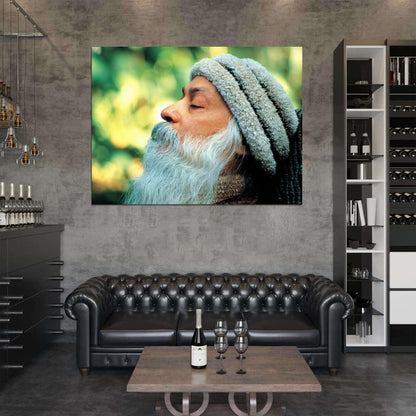 Osho Acharya Rajneesh Indian Guru Portrait Wall Art Print Poster