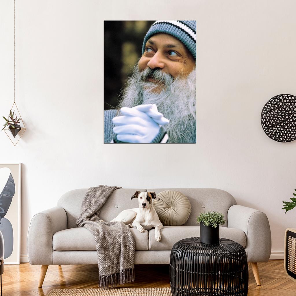 Osho Acharya Rajneesh Indian Guru Portrait Wall Art Print Poster