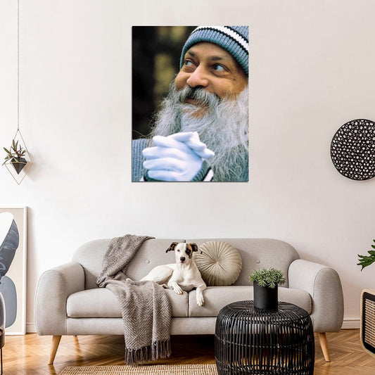 Osho Acharya Rajneesh Indian Guru Portrait Wall Art Print Poster