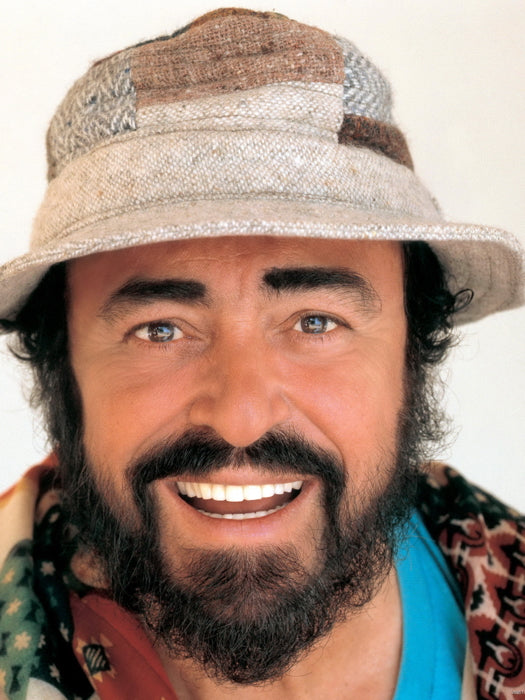Luciano Pavarotti Portrait Vintage Wall Art Print Poster