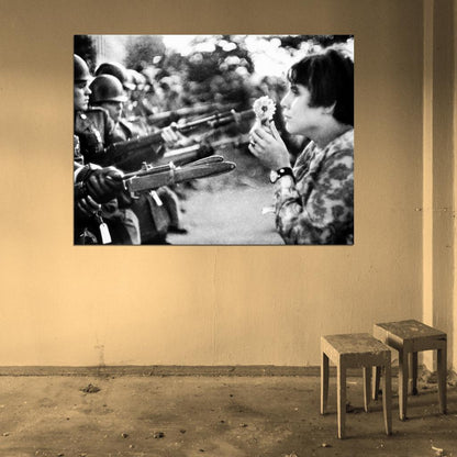 Peace March Washington 1967 Retro Vintage BW Wall Art Print Poster