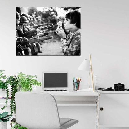 Peace March Washington 1967 Retro Vintage BW Wall Art Print Poster