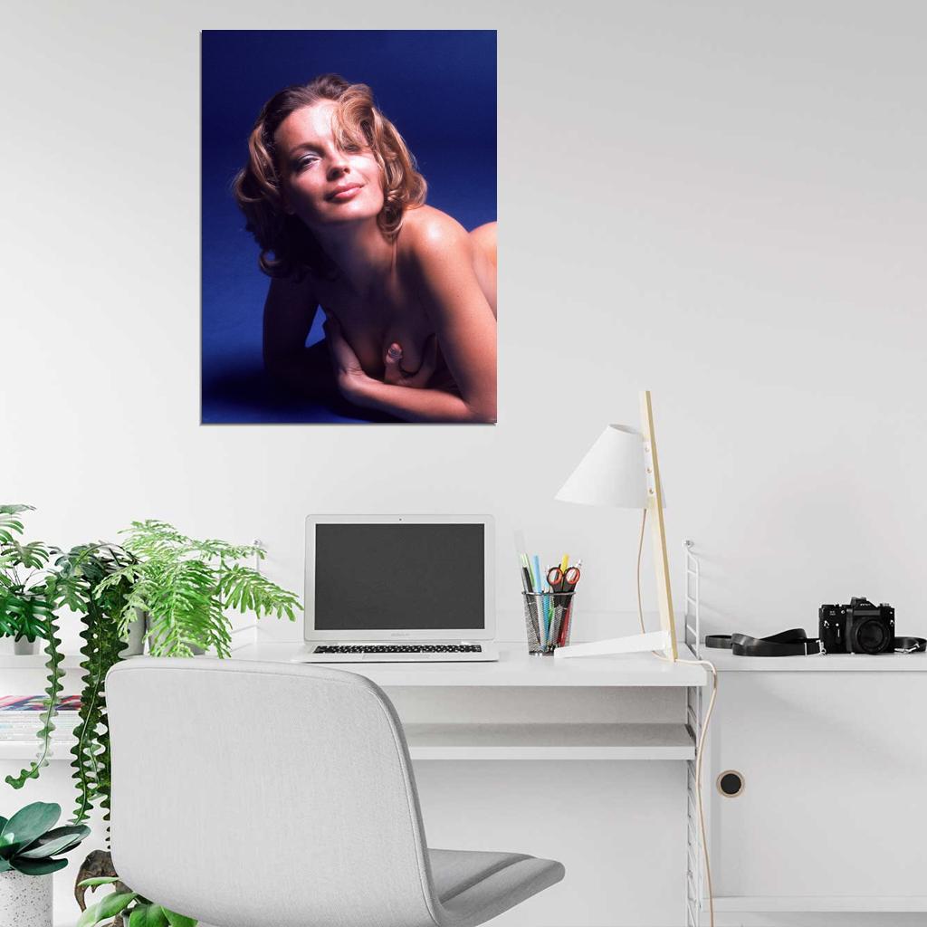 Romy Schneider Topless Hot Sexy Actress Retro Wall Art Print Poster