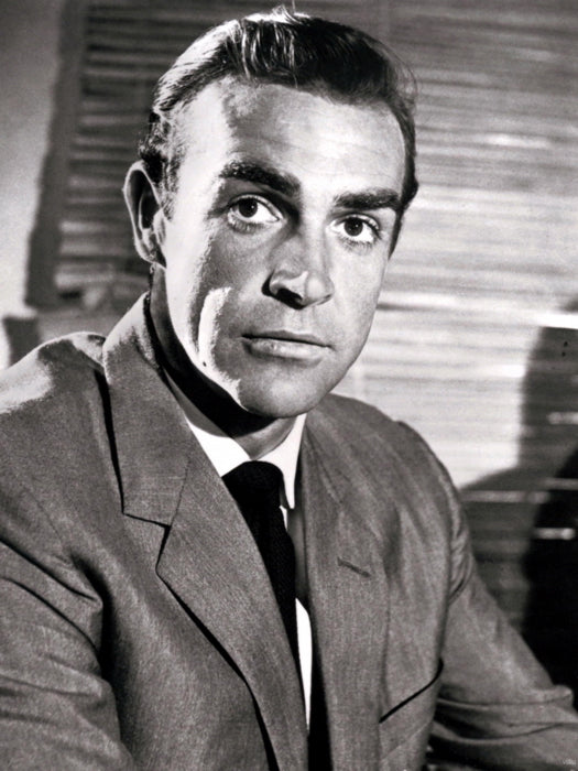 Sean Connery Portrait Actor Retro Vintage BW Wall Art Print Poster