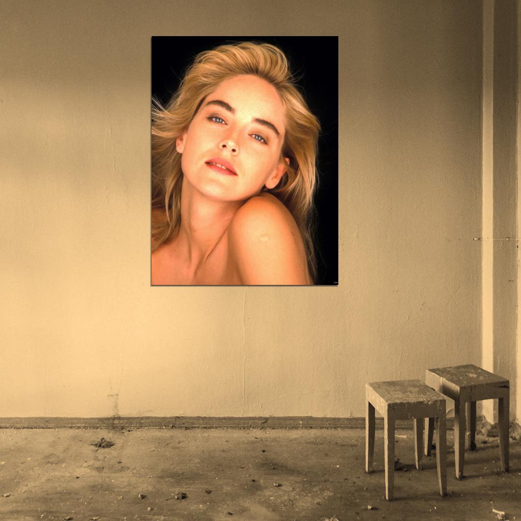 Sharon Stone Beautiful Portrait Retro Vintage Wall Art Print Poster