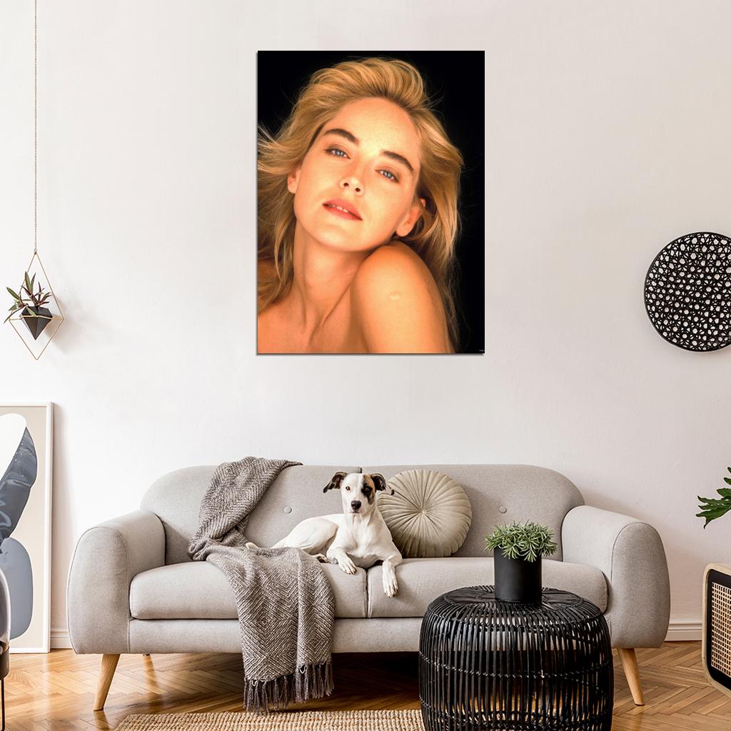 Sharon Stone Beautiful Portrait Retro Vintage Wall Art Print Poster
