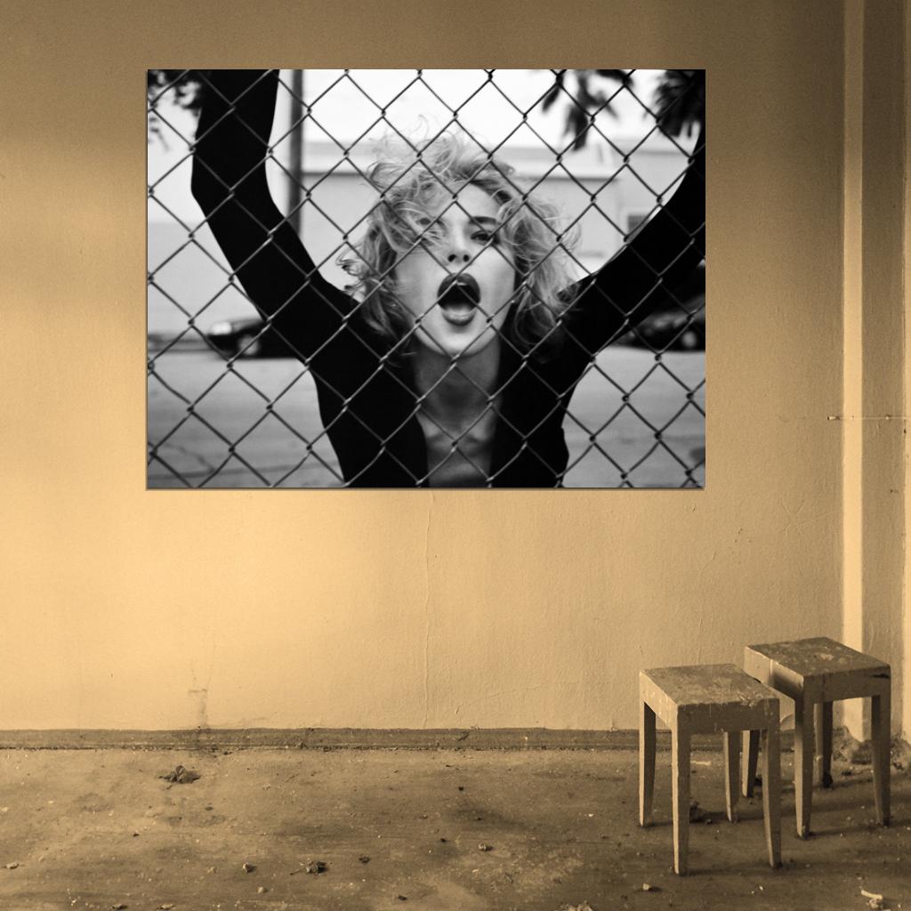 Sharon Stone Hot Portrait Retro Vintage BW Wall Art Print Poster