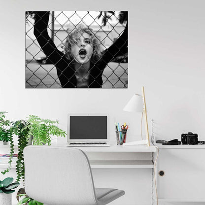 Sharon Stone Hot Portrait Retro Vintage BW Wall Art Print Poster