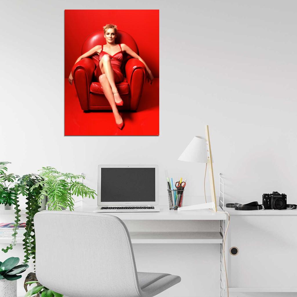 Sophie Marceau Awesome Hot Actress Vintage BW Wall Art Print Poster