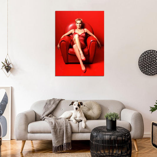 Sophie Marceau Awesome Hot Actress Vintage BW Wall Art Print Poster