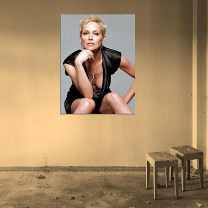 Sharon Stone Sexy Hot Boobs Actress Wall Art Print Poster
