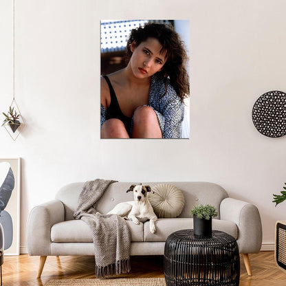 Sophie Marceau Cute Portrait Retro Vintage Wall Art Print Poster
