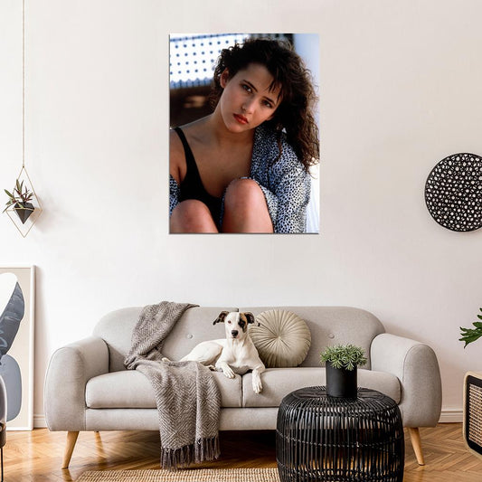Sophie Marceau Cute Portrait Retro Vintage Wall Art Print Poster