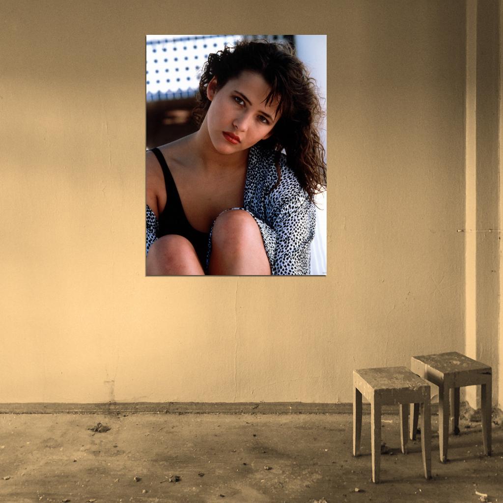 Sophie Marceau Cute Portrait Retro Vintage Wall Art Print Poster