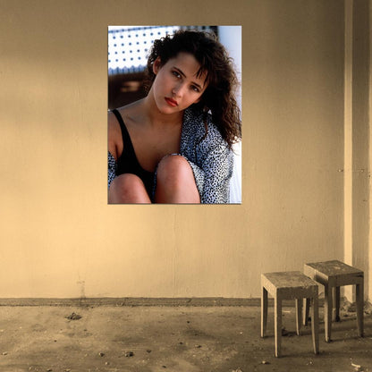 Sophie Marceau Cute Portrait Retro Vintage Wall Art Print Poster