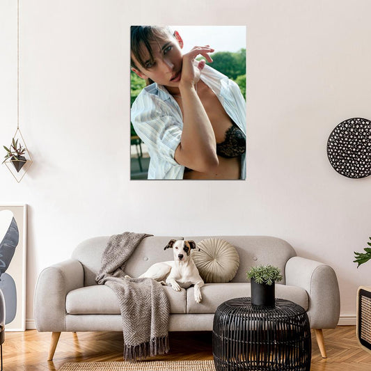 Sophie Marceau Lingerie Hot Portrait Actress Wall Art Print Poster