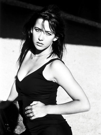 Sophie Marceau Actress Retro Vintage BW Wall Art Print Poster