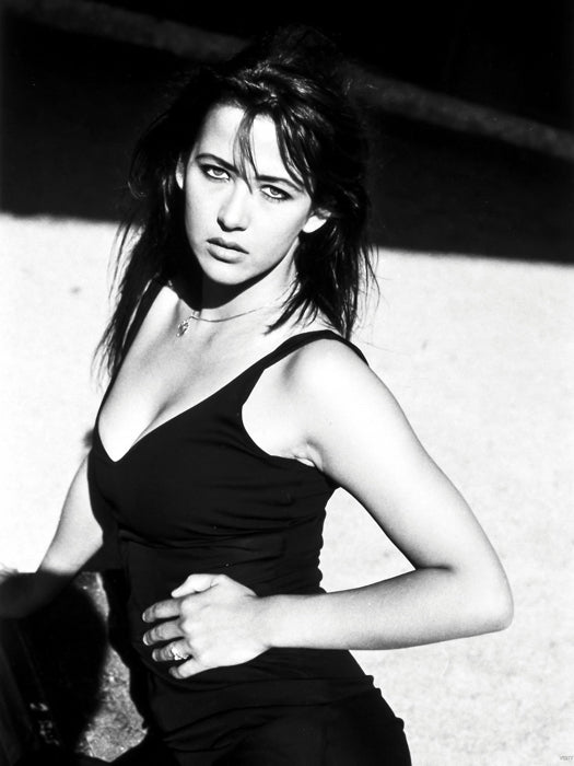 Sophie Marceau Actress Retro Vintage BW Wall Art Print Poster