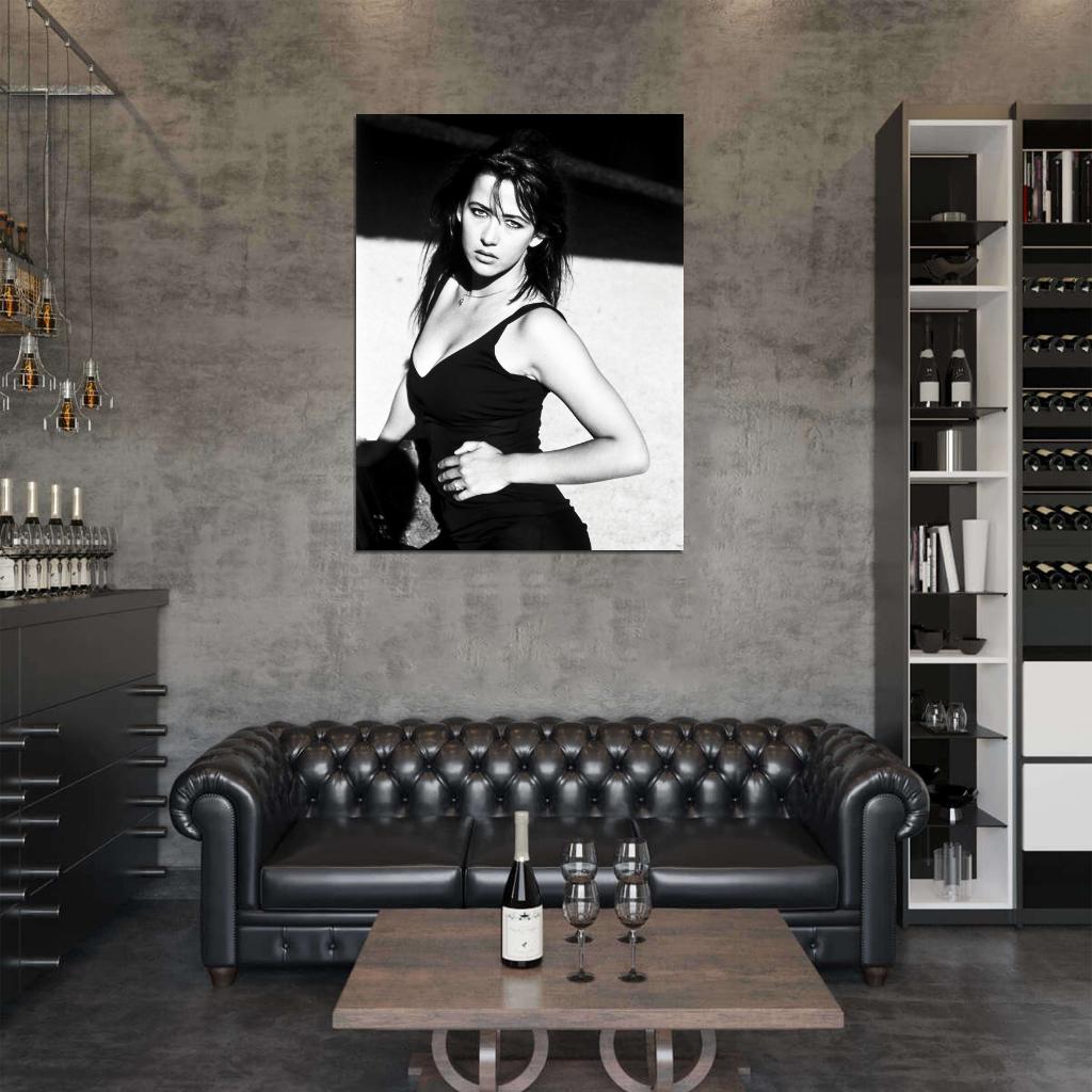 Sophie Marceau Actress Retro Vintage BW Wall Art Print Poster