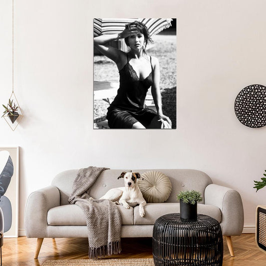Sophie Marceau Beautiful Hot Actress Retro BW Wall Art Print Poster
