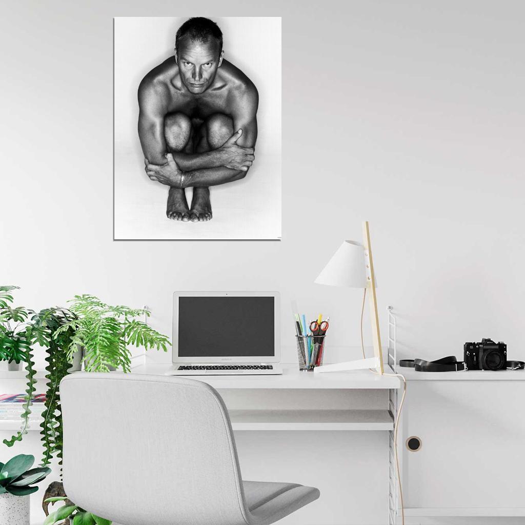 Sting Awesome Singer Retro Vintage BW Wall Art Print Poster