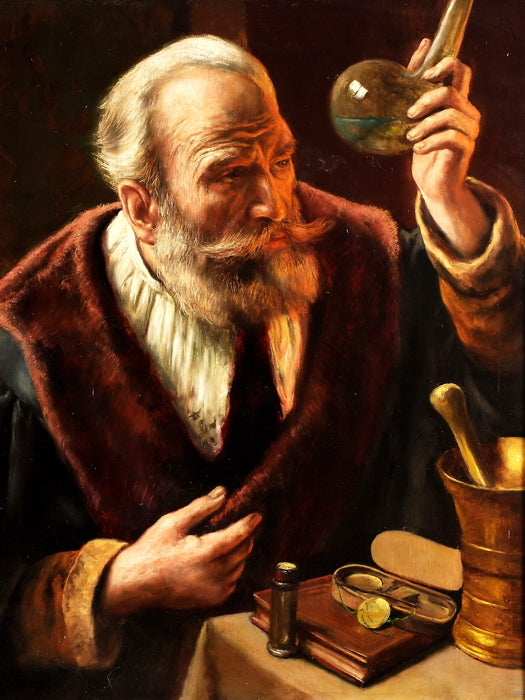 The Alchemist Painting Beautiful Retro Vintage Wall Art Print Poster