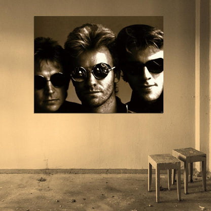 The Police Portrait Rock Band Retro Vintage Wall Art Print Poster