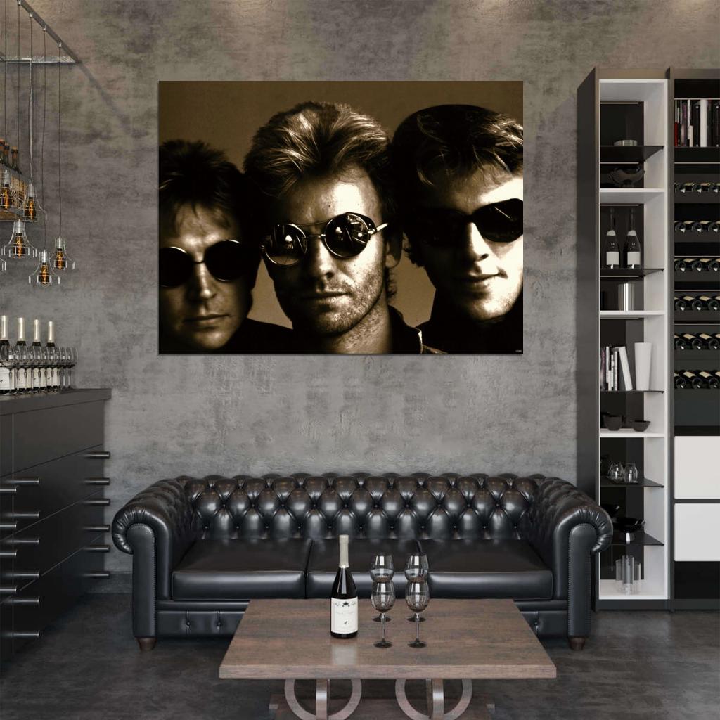 The Police Portrait Rock Band Retro Vintage Wall Art Print Poster