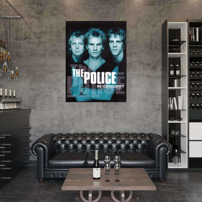 The Police Sting Rock Music Band 1980 Art Wall Art Print Poster