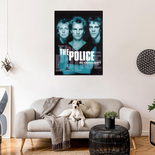 The Police Sting Rock Music Band 1980 Art Wall Art Print Poster