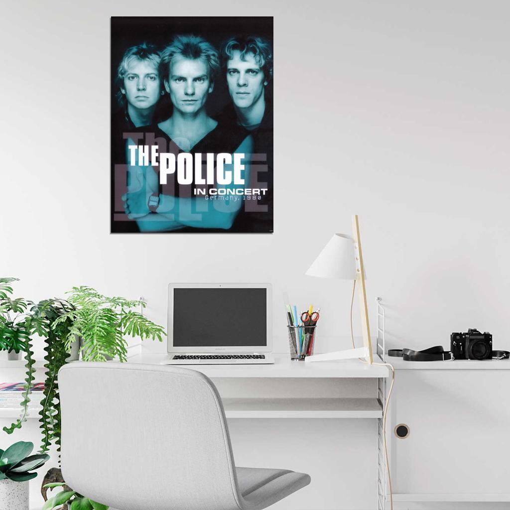 The Police Sting Rock Music Band 1980 Art Wall Art Print Poster