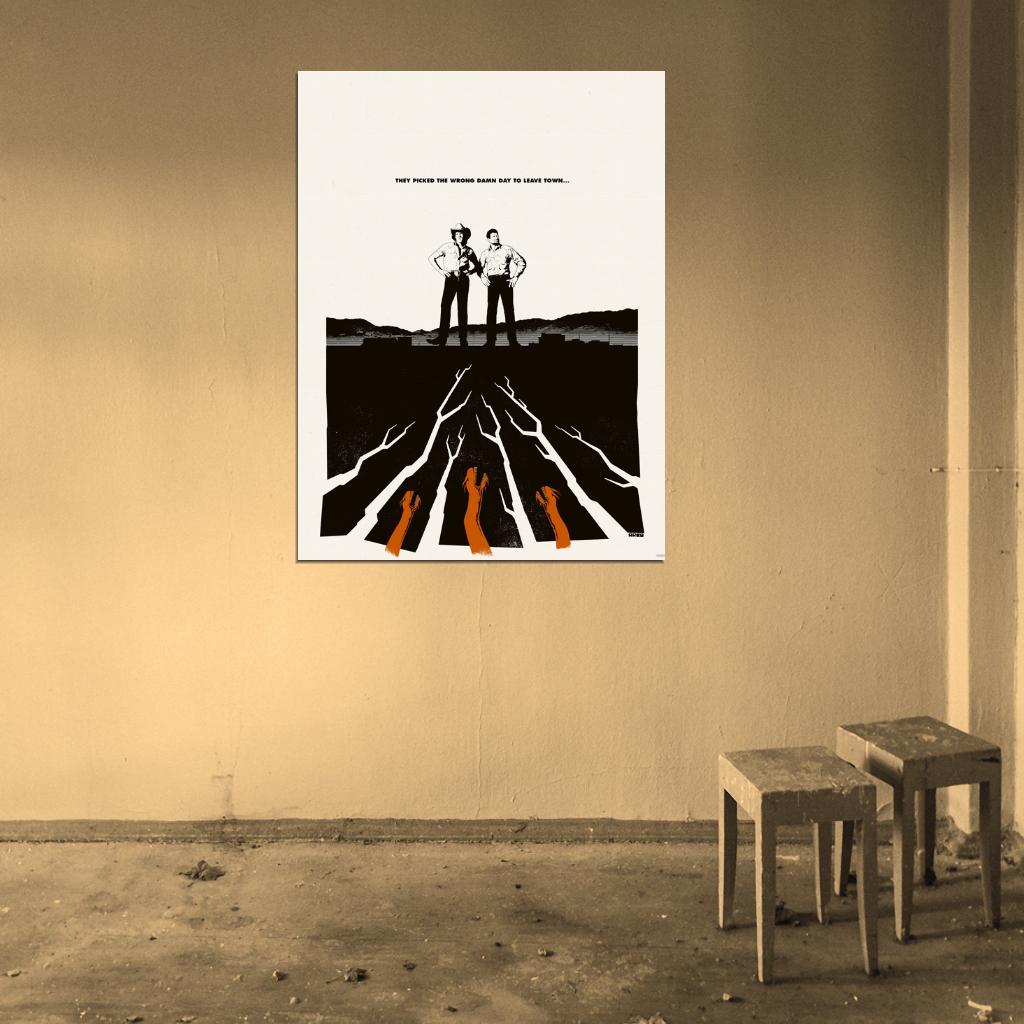 Tremors Movie 1990 Painting Art Vintage Wall Art Print Poster