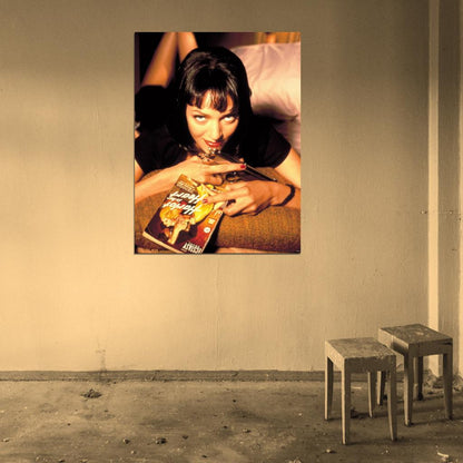 Uma Thurman Mia Wallace Pulp Fiction Vintage Wall Art Print Poster