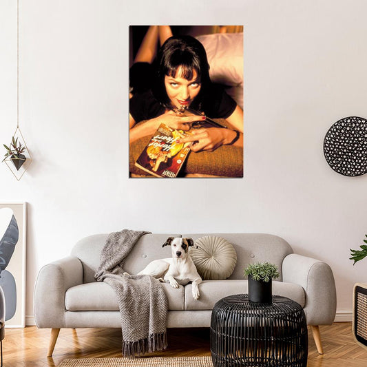 Uma Thurman Mia Wallace Pulp Fiction Vintage Wall Art Print Poster
