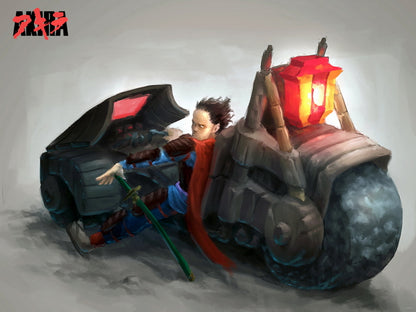Akira Tetsuo Shima Bike Anime Manga Art Wall Art Print Poster