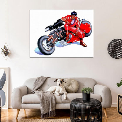 Akira Shotaro Kaneda Bike Painting Anime Manga Art Wall Art Print Poster