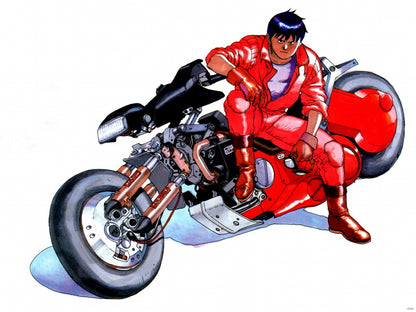 Akira Shotaro Kaneda Bike Painting Anime Manga Art Wall Art Print Poster