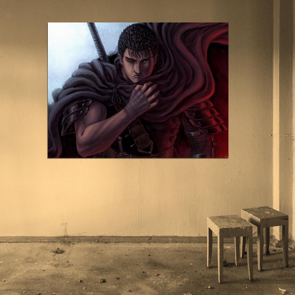 Guts Berserk Amazing Anime Manga Art Wall Art Print Poster