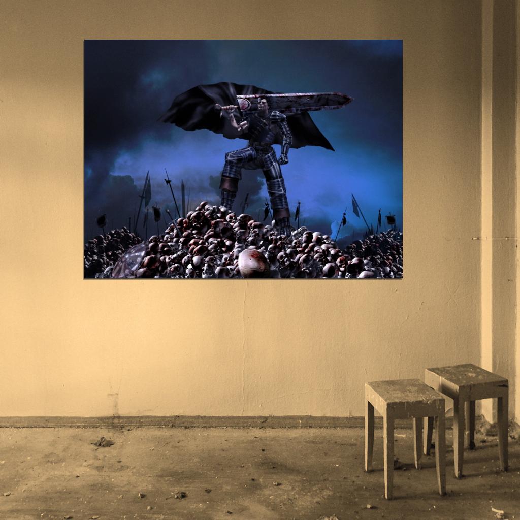 Guts Berserk Awesome Anime Manga Art Wall Art Print Poster