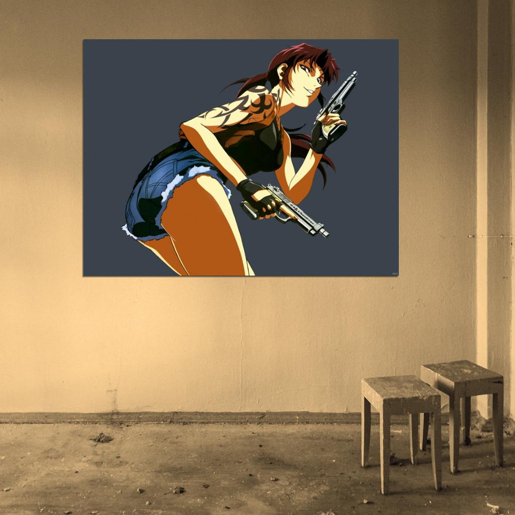 Revy Black Lagoon Hot Anime Manga Art Wall Art Print Poster