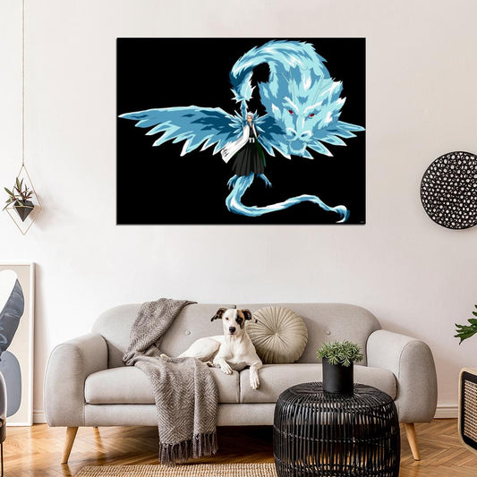 Bleach Toshiro Hitsugaya Bankai Daiguren Hyourinmaru Anime Manga Art Wall Art Print Poster