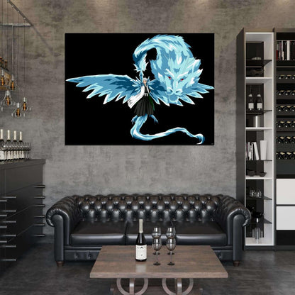 Bleach Toshiro Hitsugaya Bankai Daiguren Hyourinmaru Anime Manga Art Wall Art Print Poster