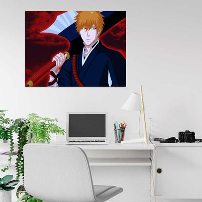 Bleach Kurosaki Ichigo Anime Manga Art Wall Art Print Poster