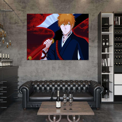 Bleach Kurosaki Ichigo Anime Manga Art Wall Art Print Poster