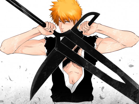 Bleach Kurosaki Ichigo Awesome Swords Anime Manga Art Wall Art Print Poster