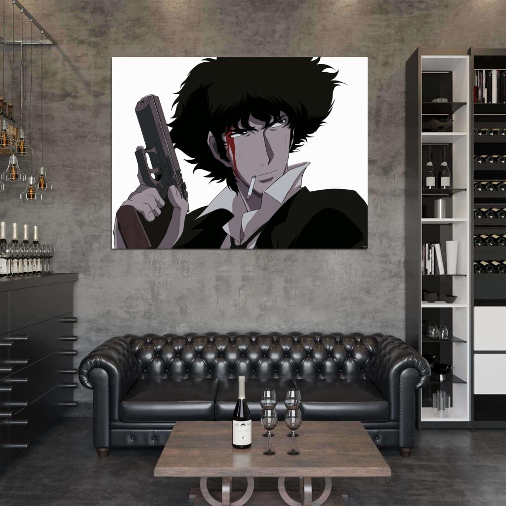 Cowboy Bebop Spike Spiegel Gun Pistol Anime Manga Art Wall Art Print Poster