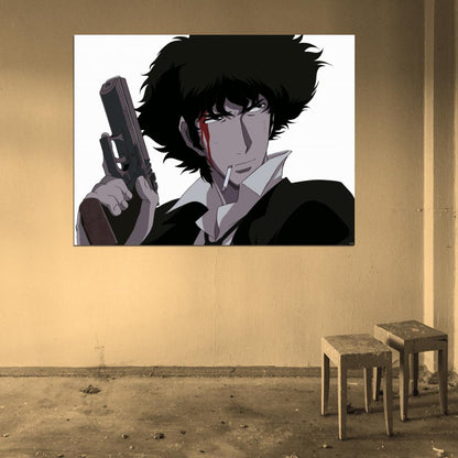 Cowboy Bebop Spike Spiegel Gun Pistol Anime Manga Art Wall Art Print Poster