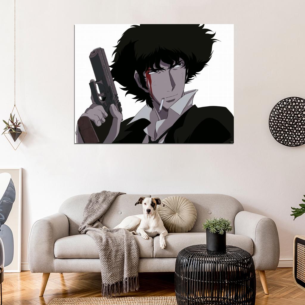 Cowboy Bebop Spike Spiegel Gun Pistol Anime Manga Art Wall Art Print Poster