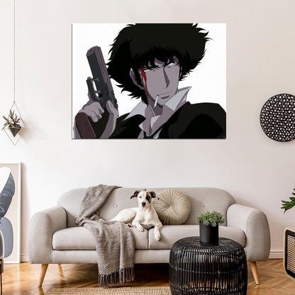 Cowboy Bebop Spike Spiegel Gun Pistol Anime Manga Art Wall Art Print Poster